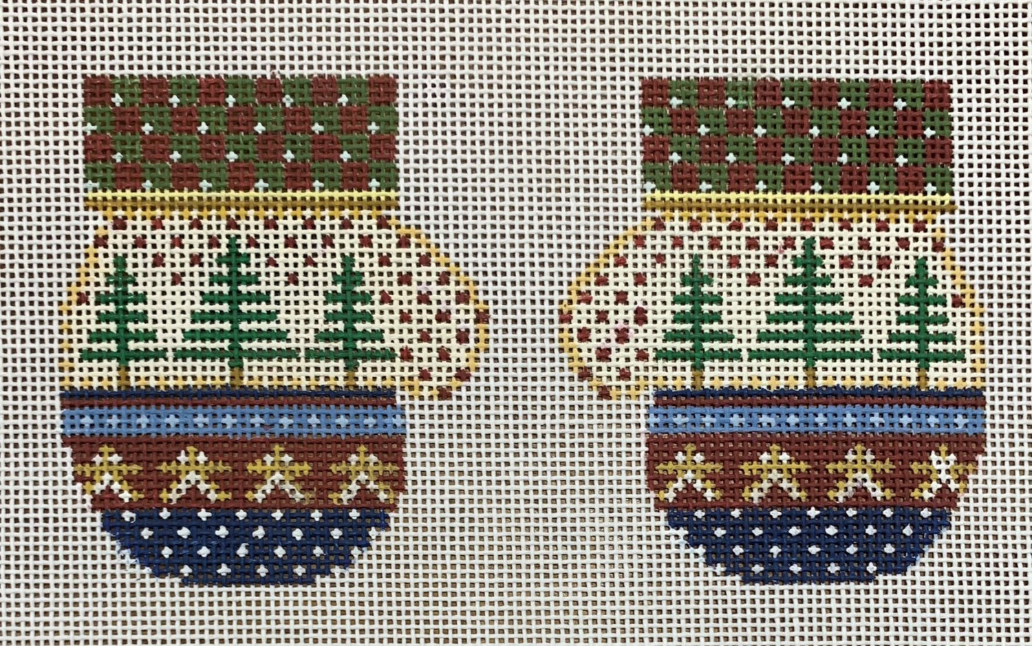Pine Tree Mitten Pair