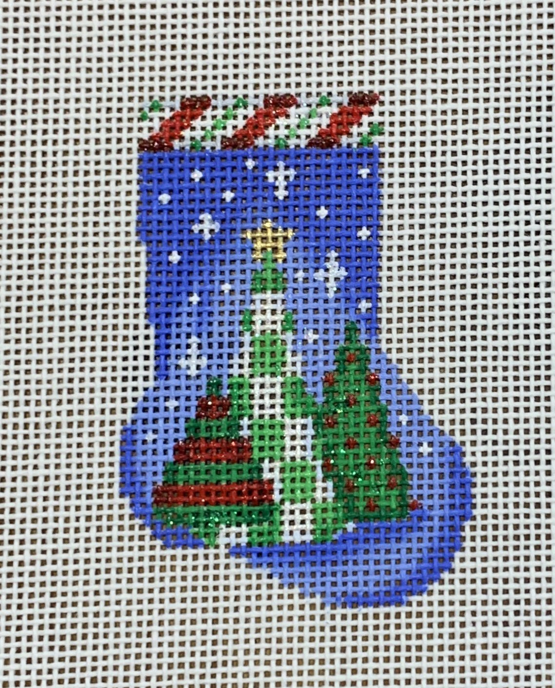 Green/White Tree Micro Sock