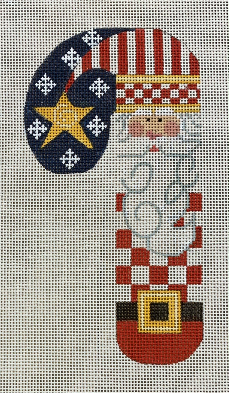 Patriotic Santa Candy Cane
