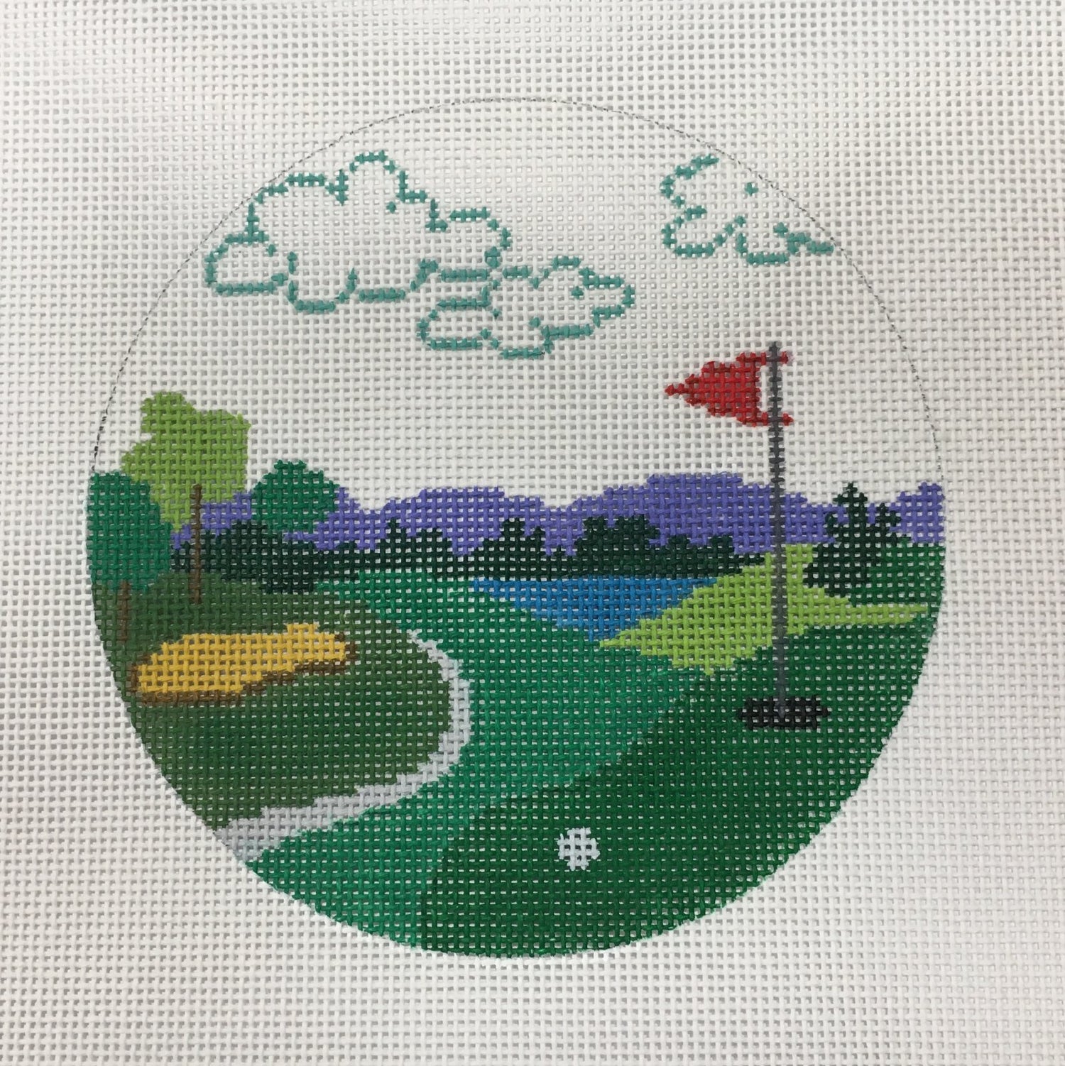 Round Golf Scene