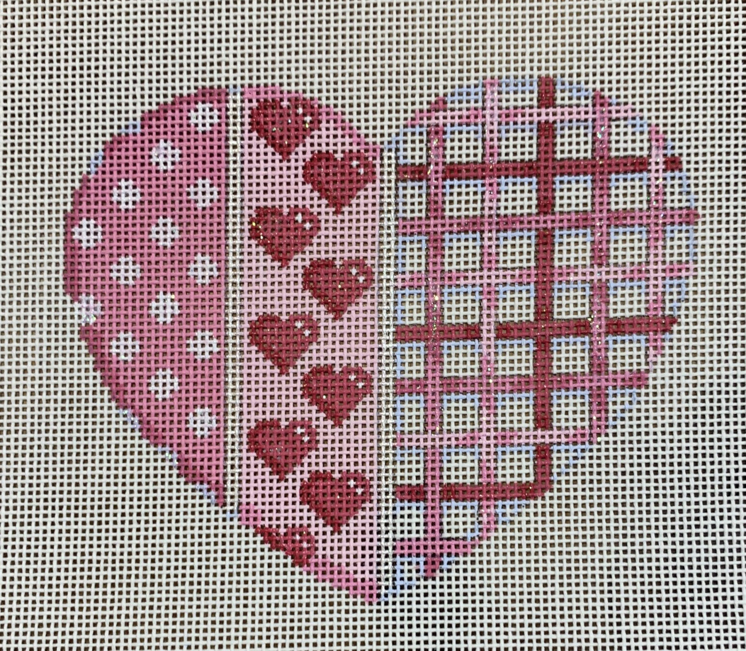 Dot/Heart/Woven Lg. Heart