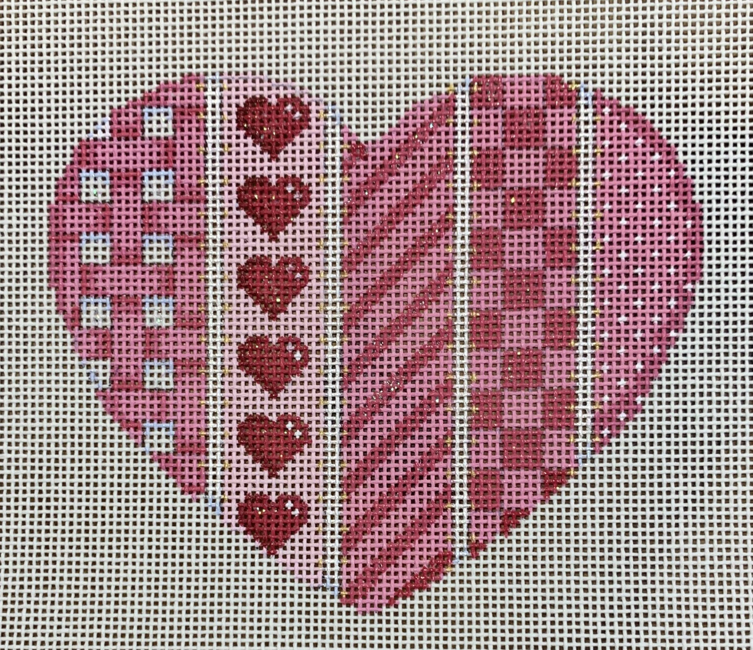 Woven/Hearts/Diag/Checks Lg. Heart