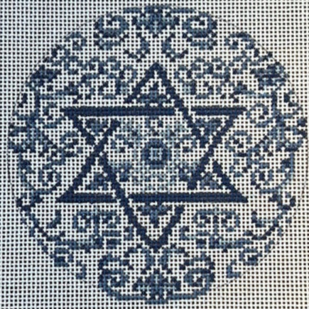 Transferware Judaica Round