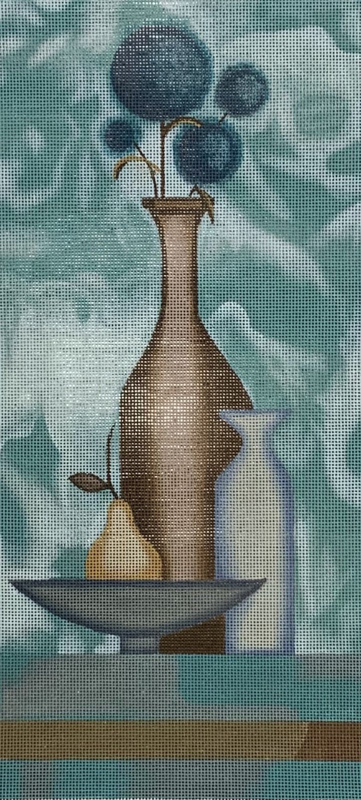 Blue Floral Yellow Pear
