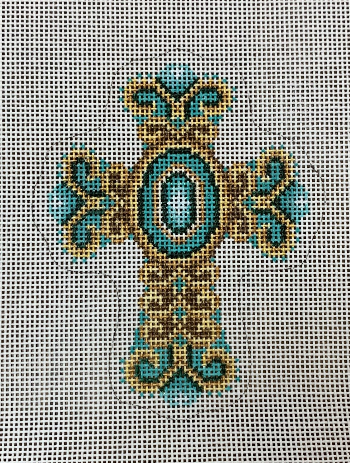 Cross - Aqua Bronze &amp; Gold