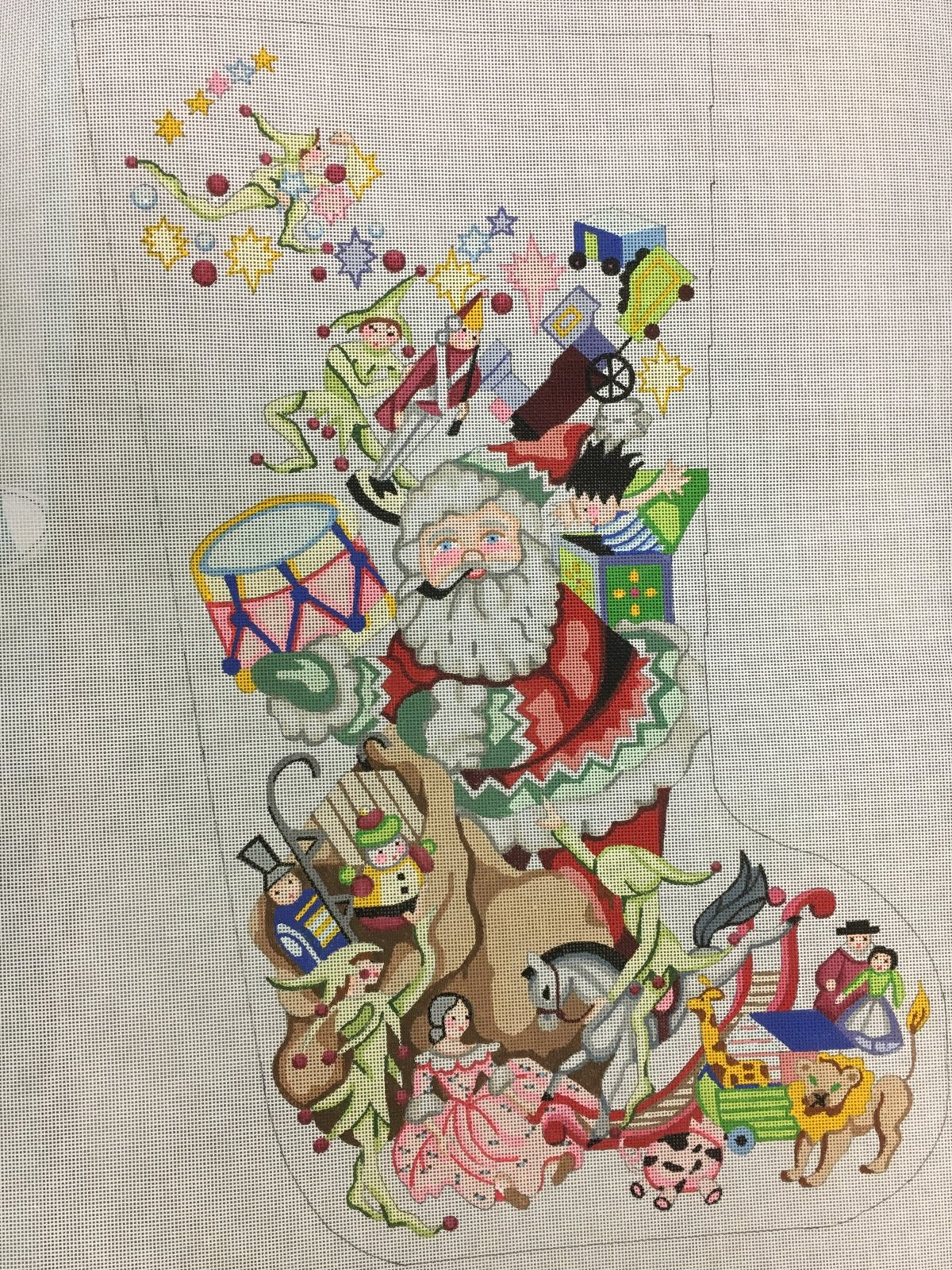 CJ117 Santa with Toys Stocking