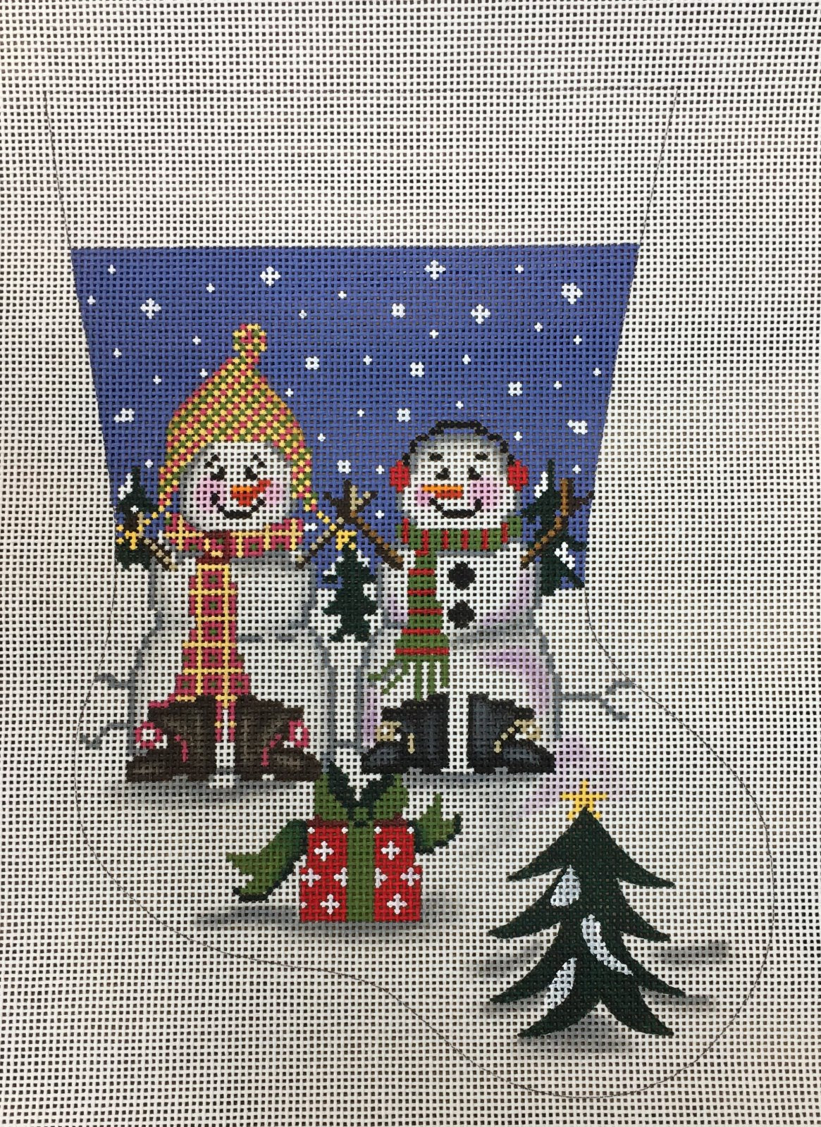 Snowmen w/ Present Stocking