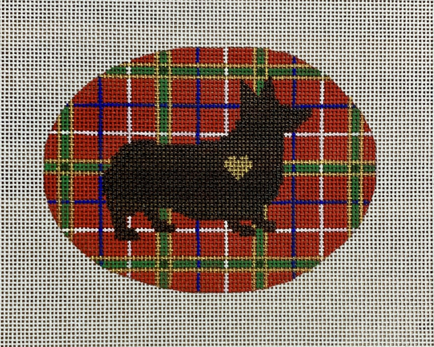 Plaid Silhouette Corgi