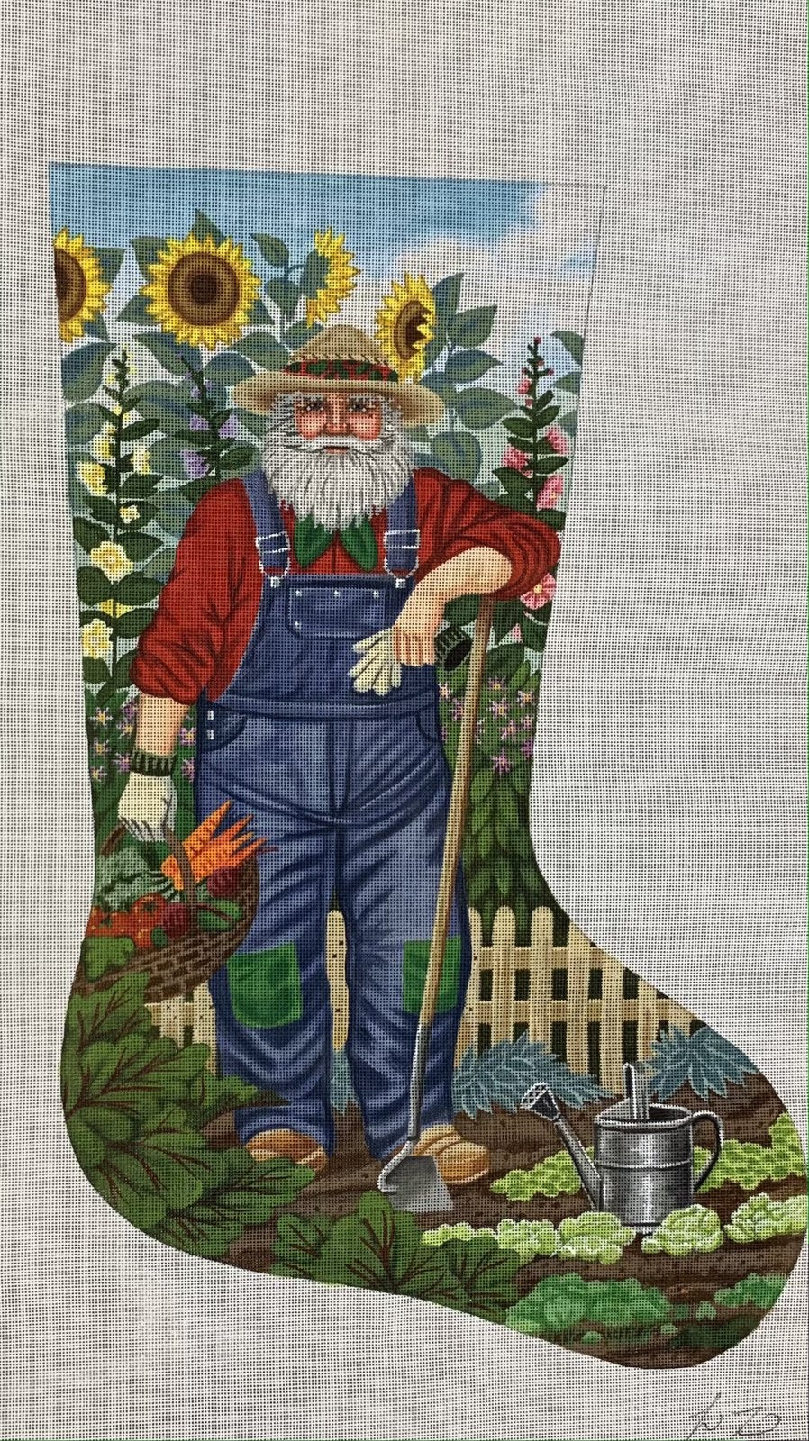 Santa Gardener Stocking 18 Mesh