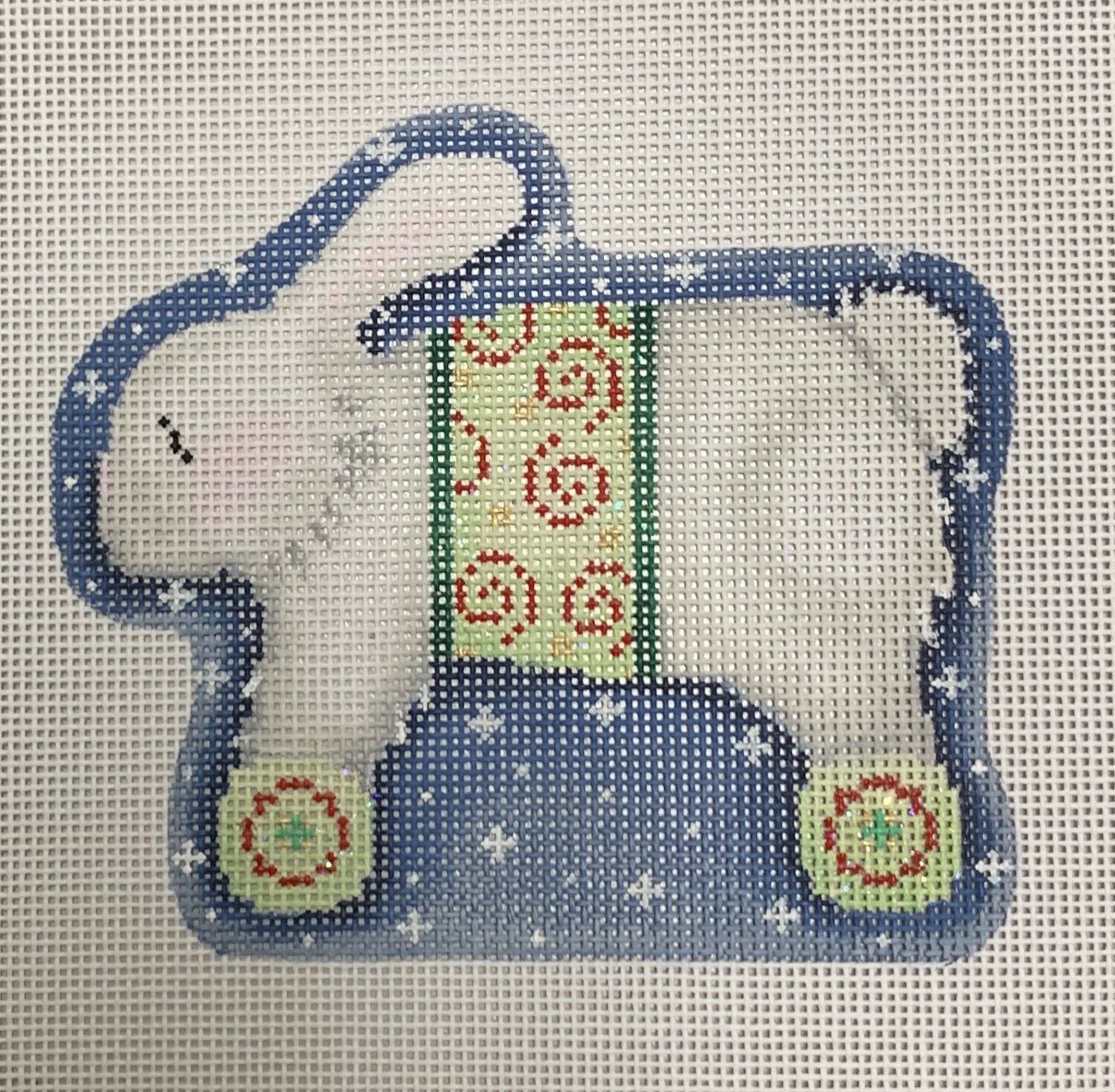 White Bunny Wheels Ornament