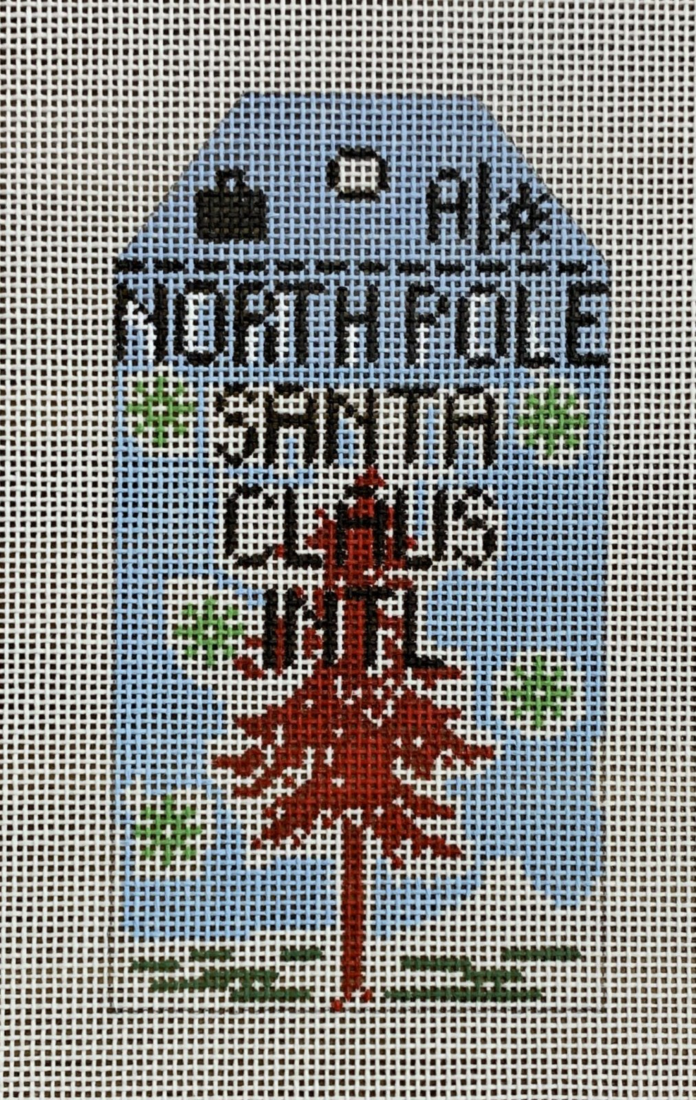 North Pole Retro Travel Tag