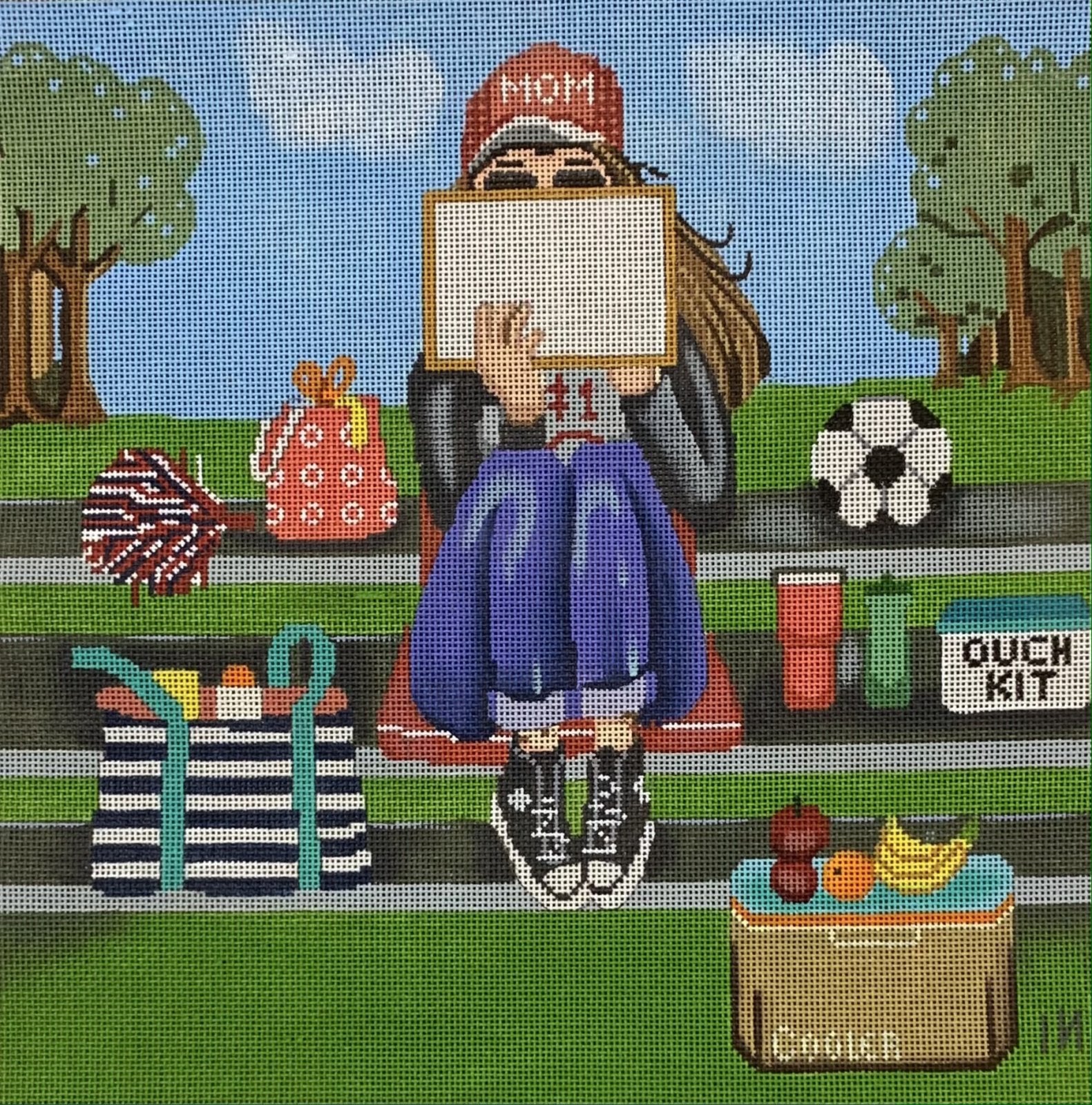 Stitching Girl Soccer Mom