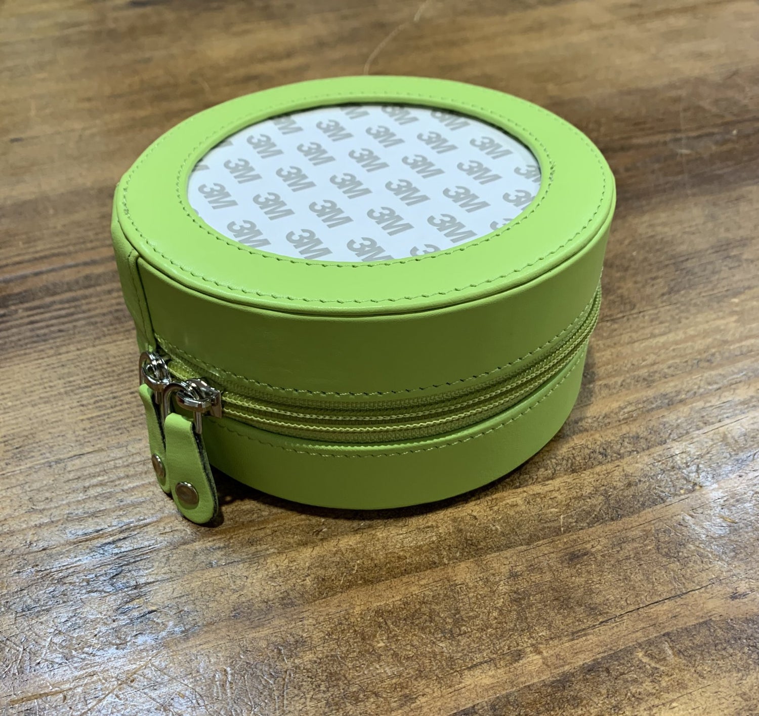 5&quot; Leather Round Case - Light Lime