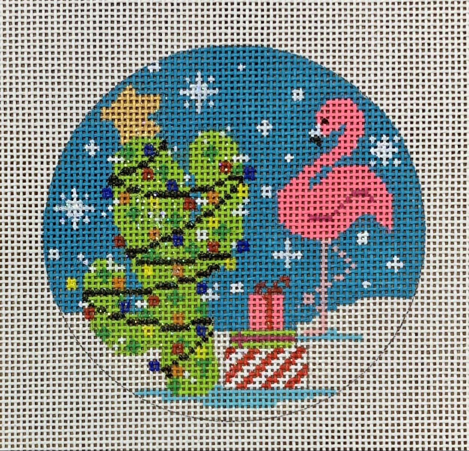 Flamingo Cactus Christmas