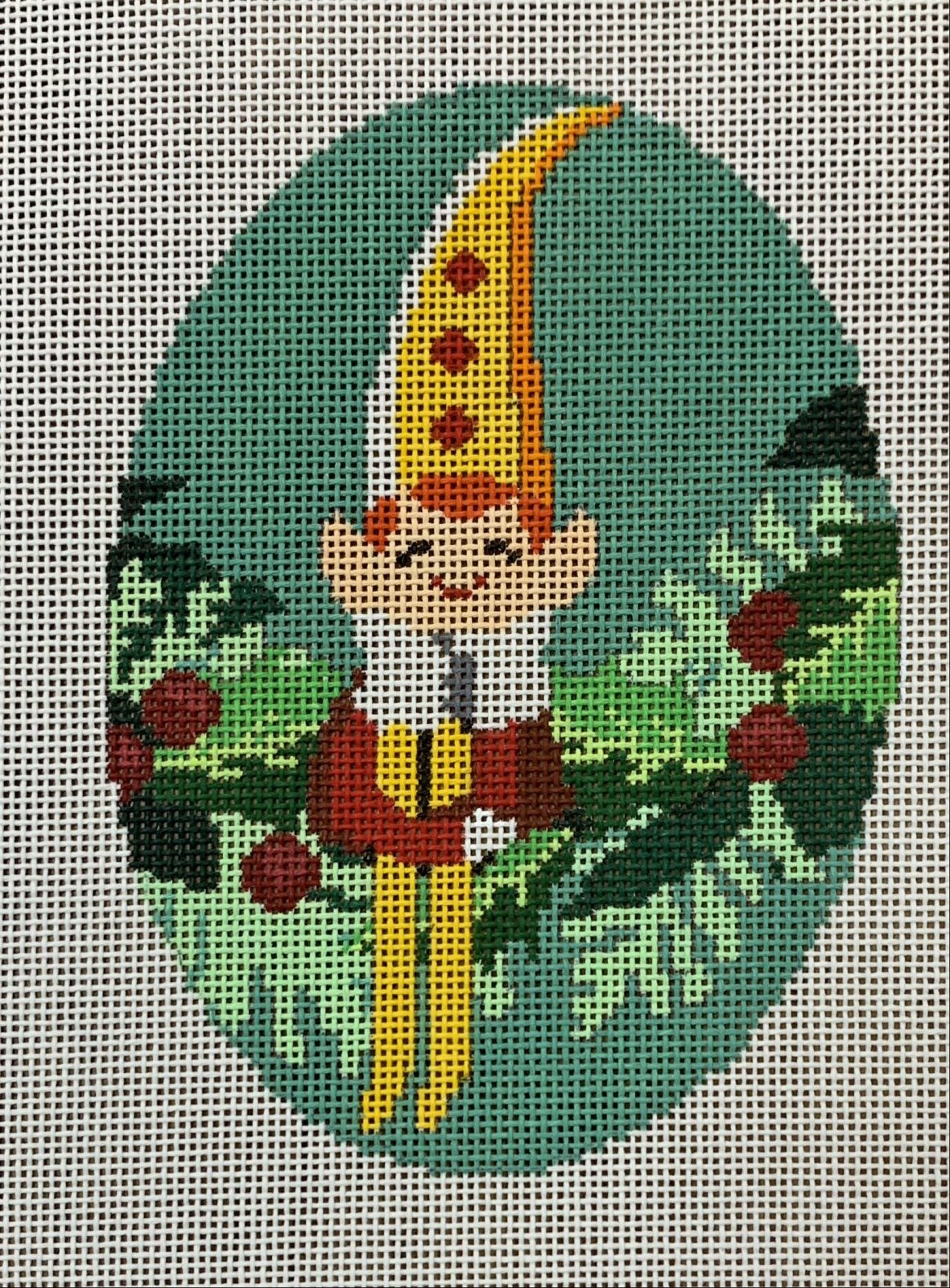 Yellow Hat Elf on Garland
