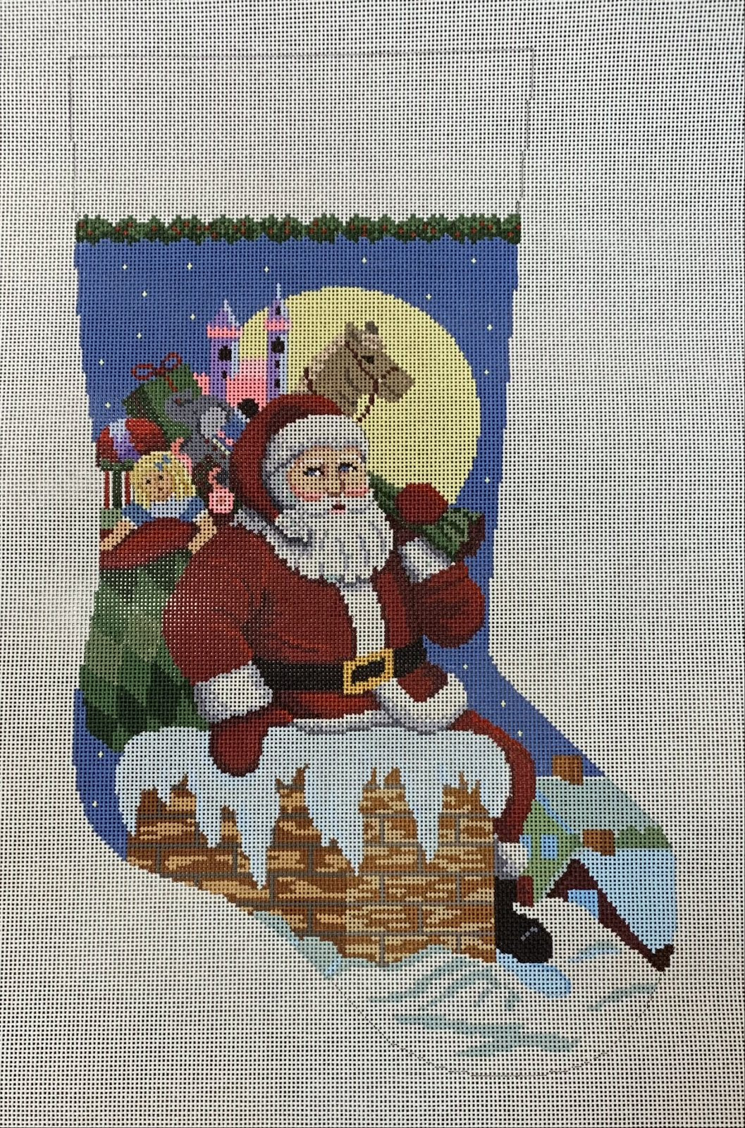 Santa Down the Chimney Girl