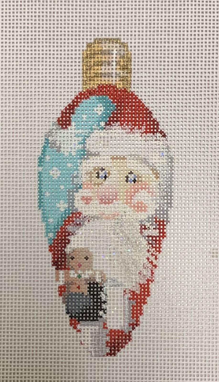 Gingerbread Santa Light Bulb