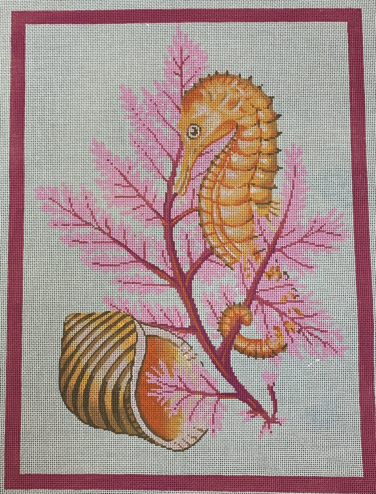 Seahorse and Shells - Pink