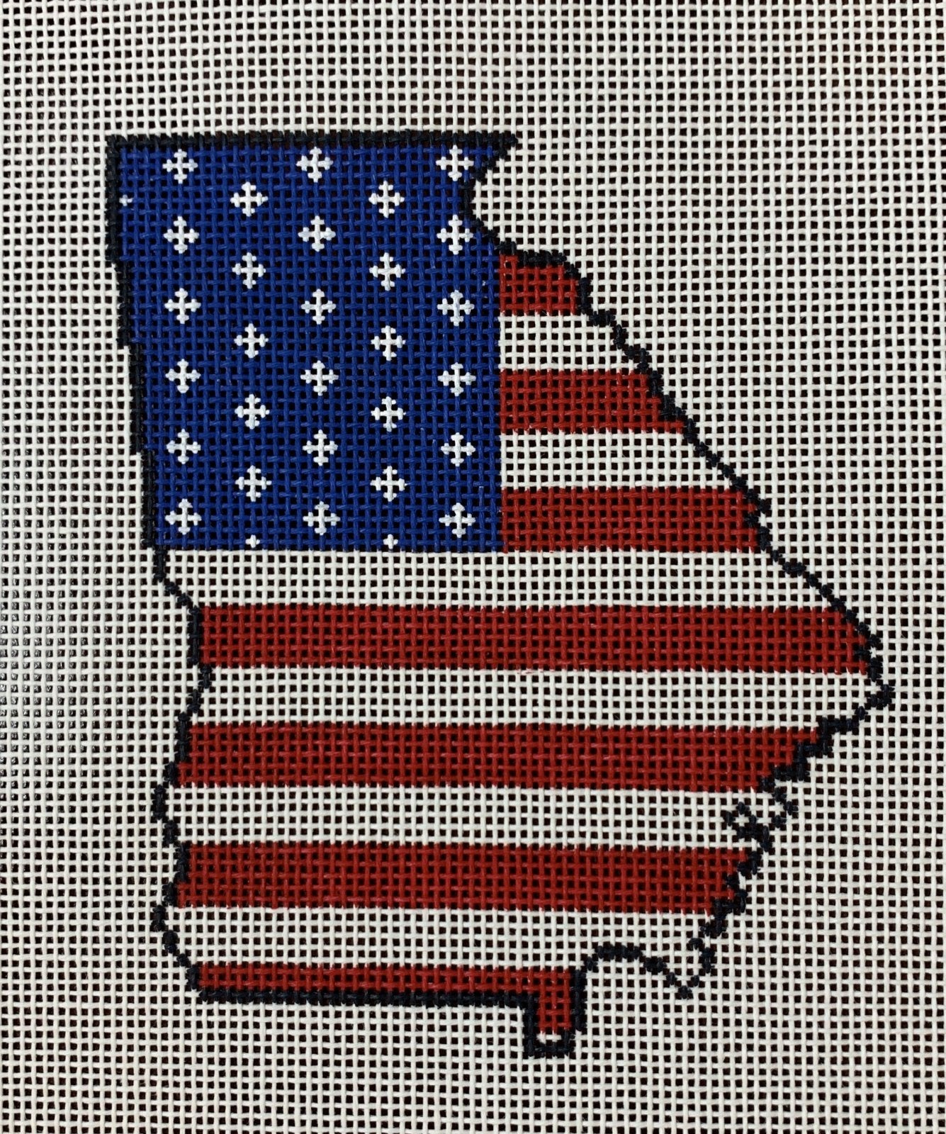 Georgia State Shaped US Flag
