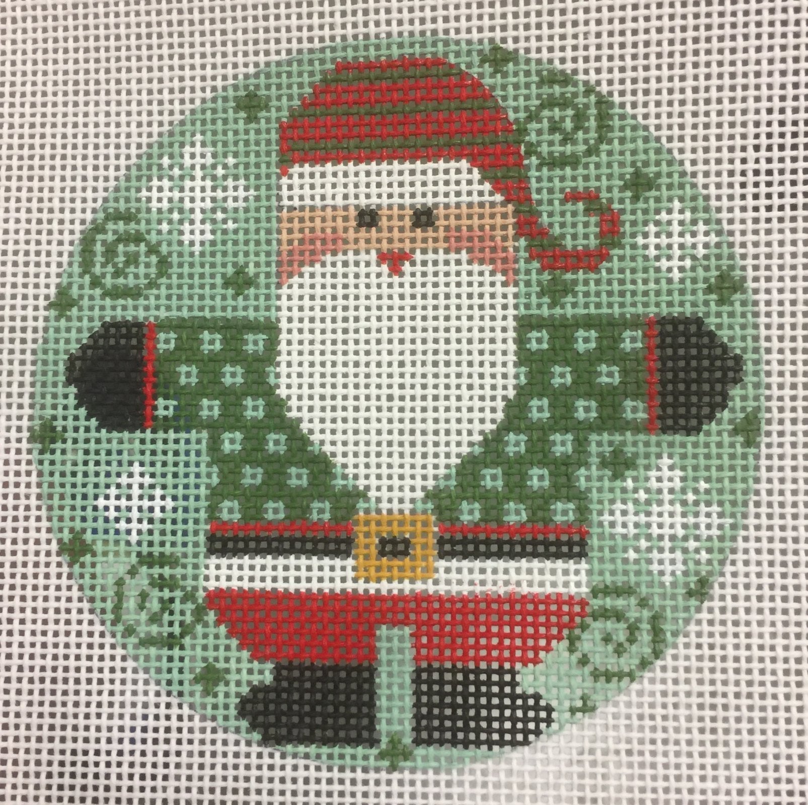 Santa Round - Checkered Coat in Greens