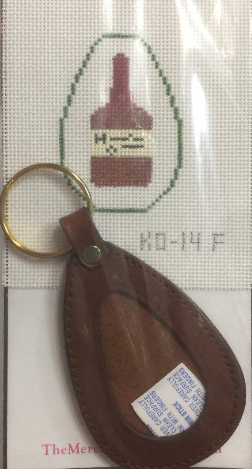 Leather Key Fob - Whiskey Bottle