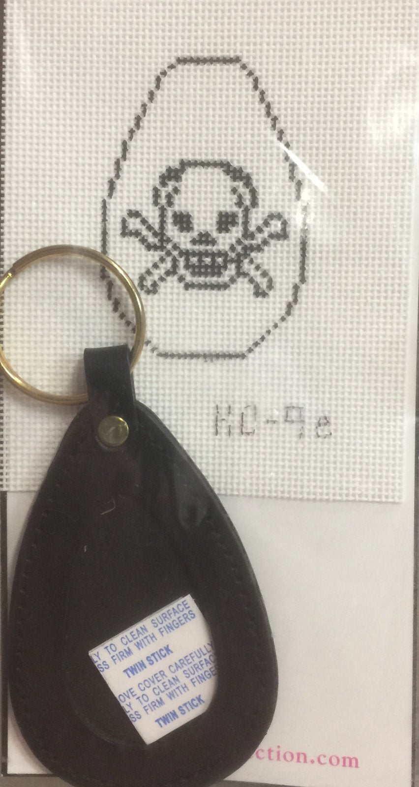 Leather Key Fob - Skull &amp; Crossbones