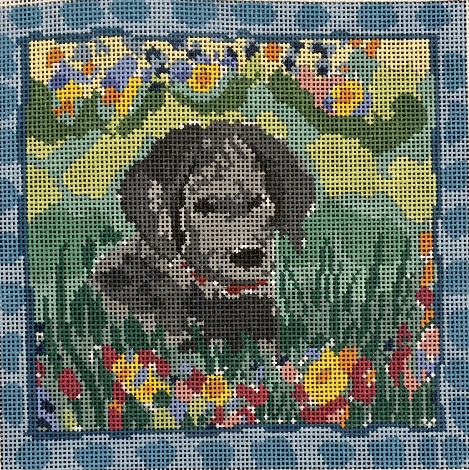 Lab in Flowers