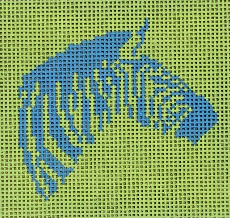 Zebra Turquoise on Lime