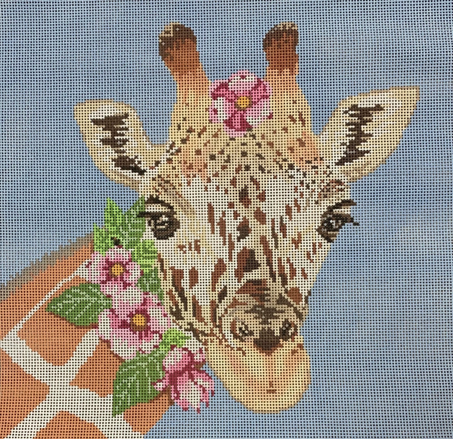 Giraffe w/Pink Flowers