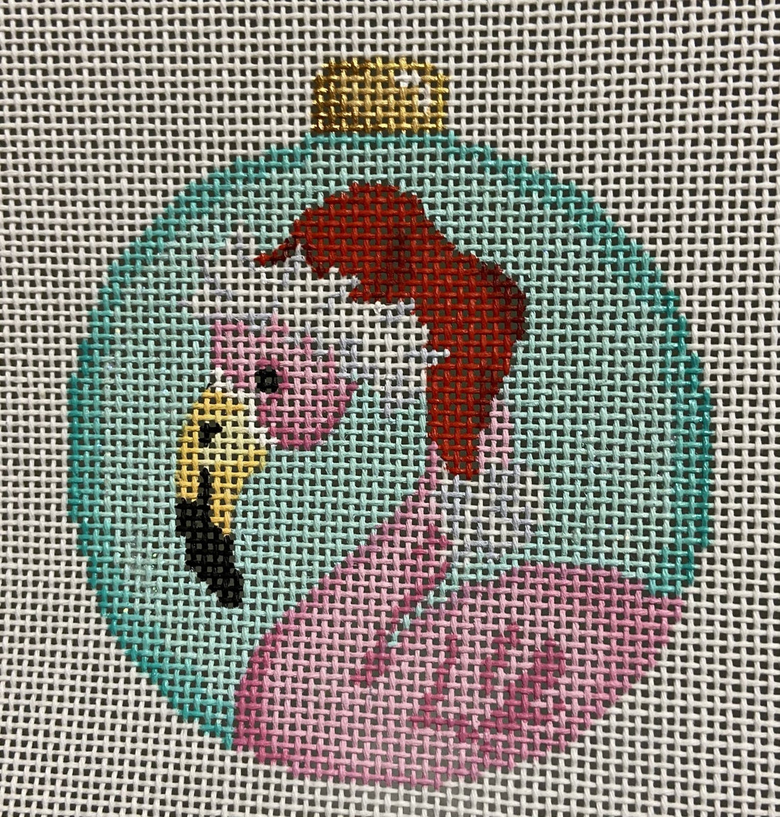 Flamingo in Santa Hat