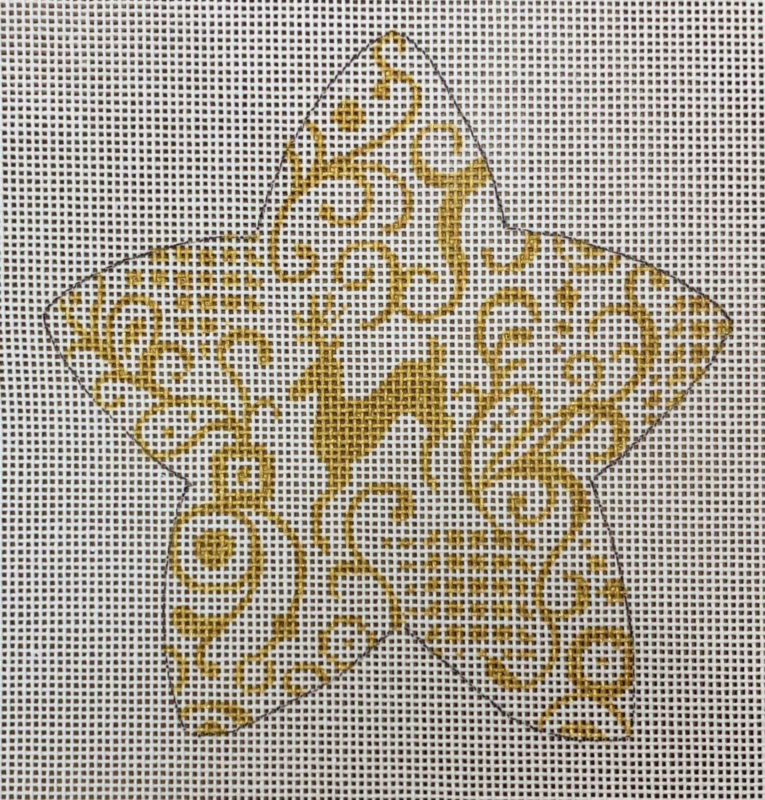 Gold Filigree Reindeer Star