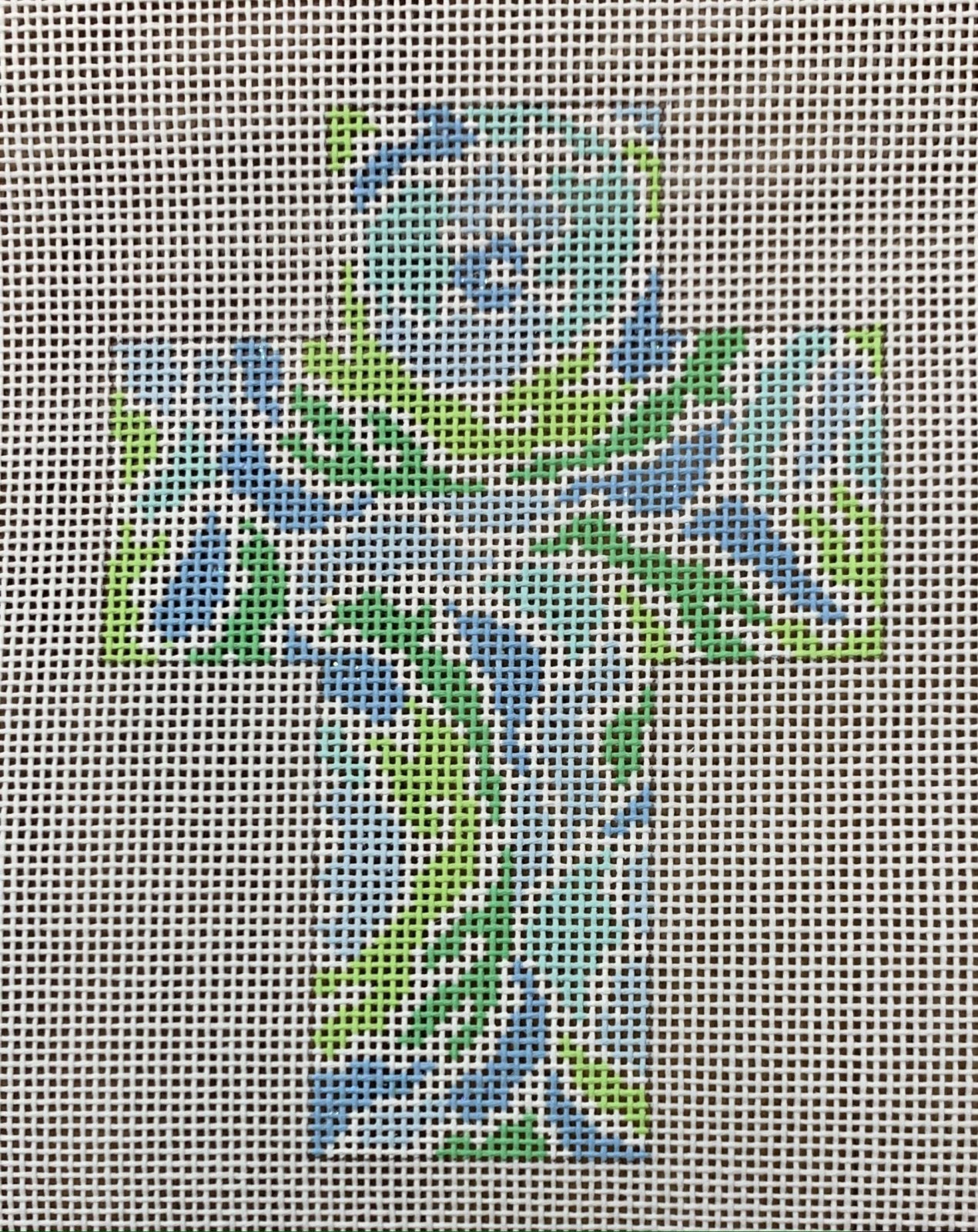 Blue Floral Watercolor Cross
