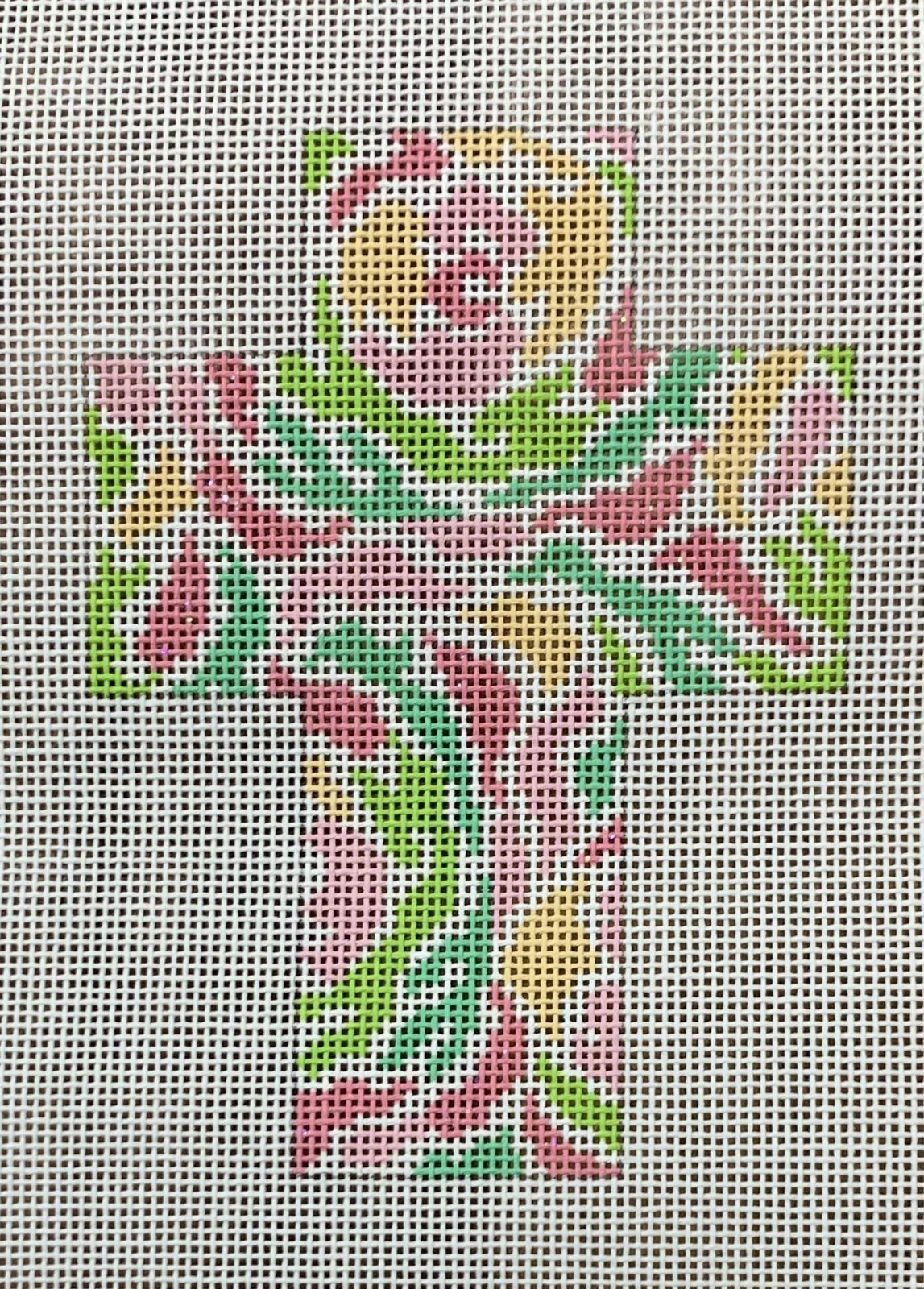 Pink Floral Watercolor Cross