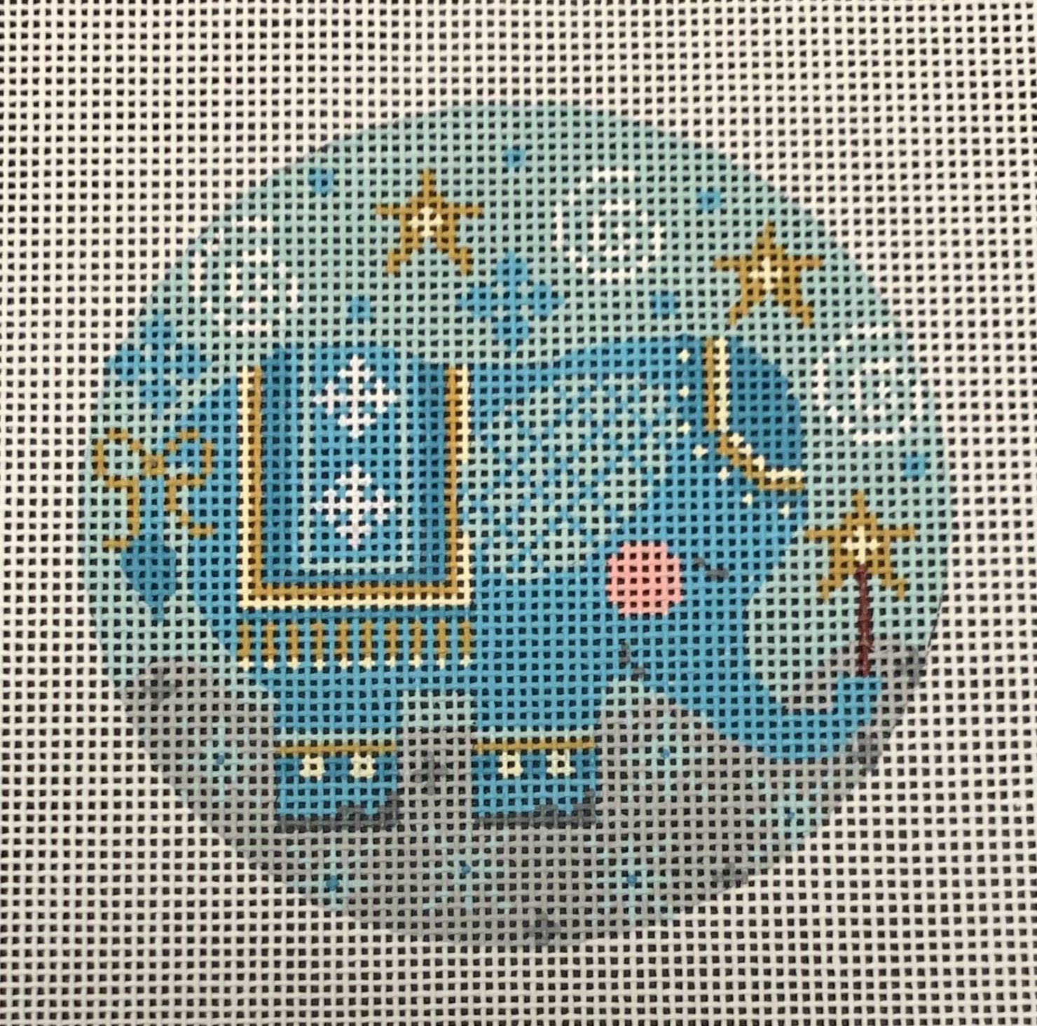Blue Round Elephant