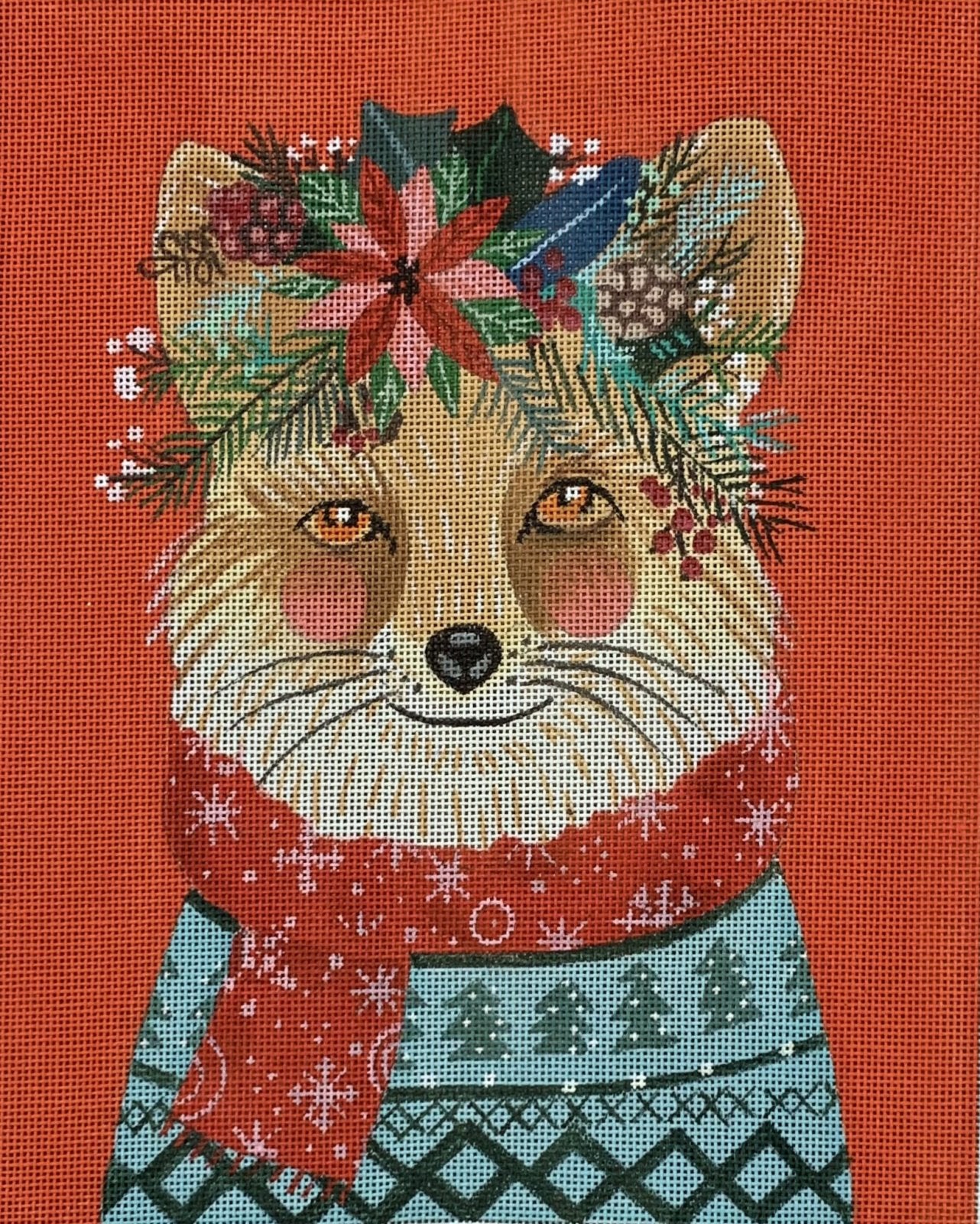 Mia Charro Christmas Squad - Fox on Tomato Red