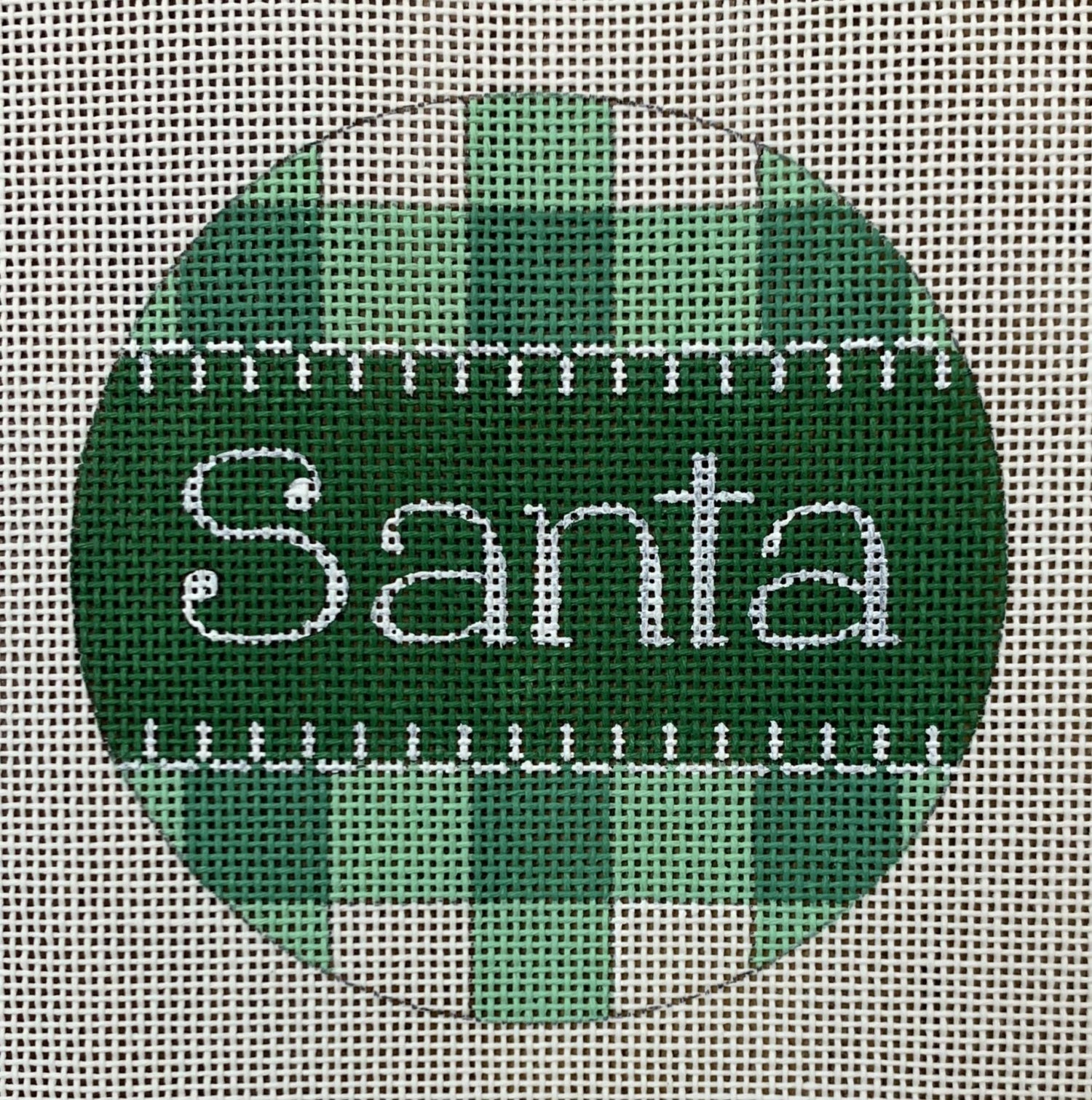 Santa Green Gingham
