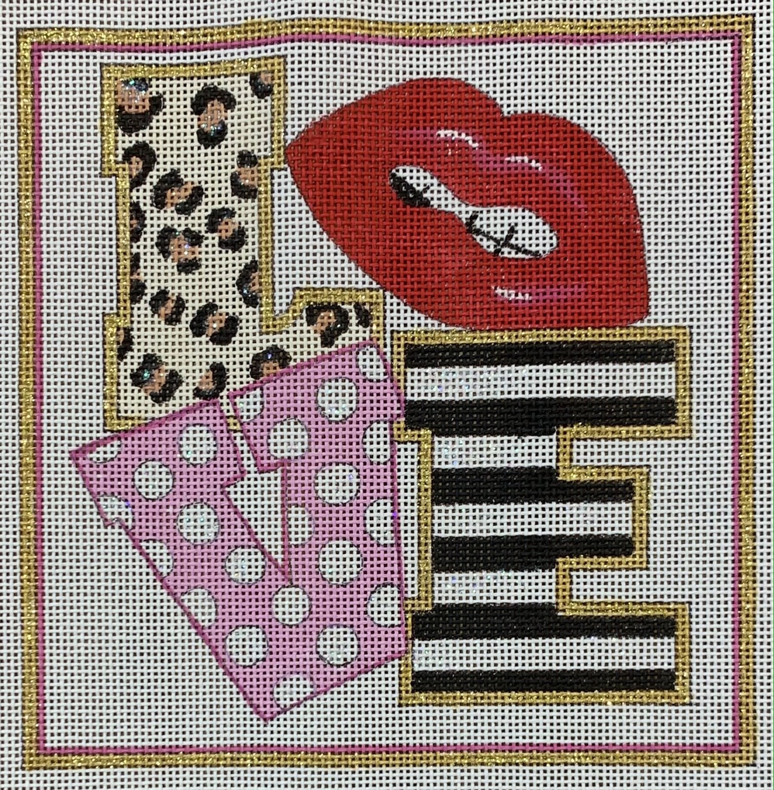 Patterned LOVE w/ Lips