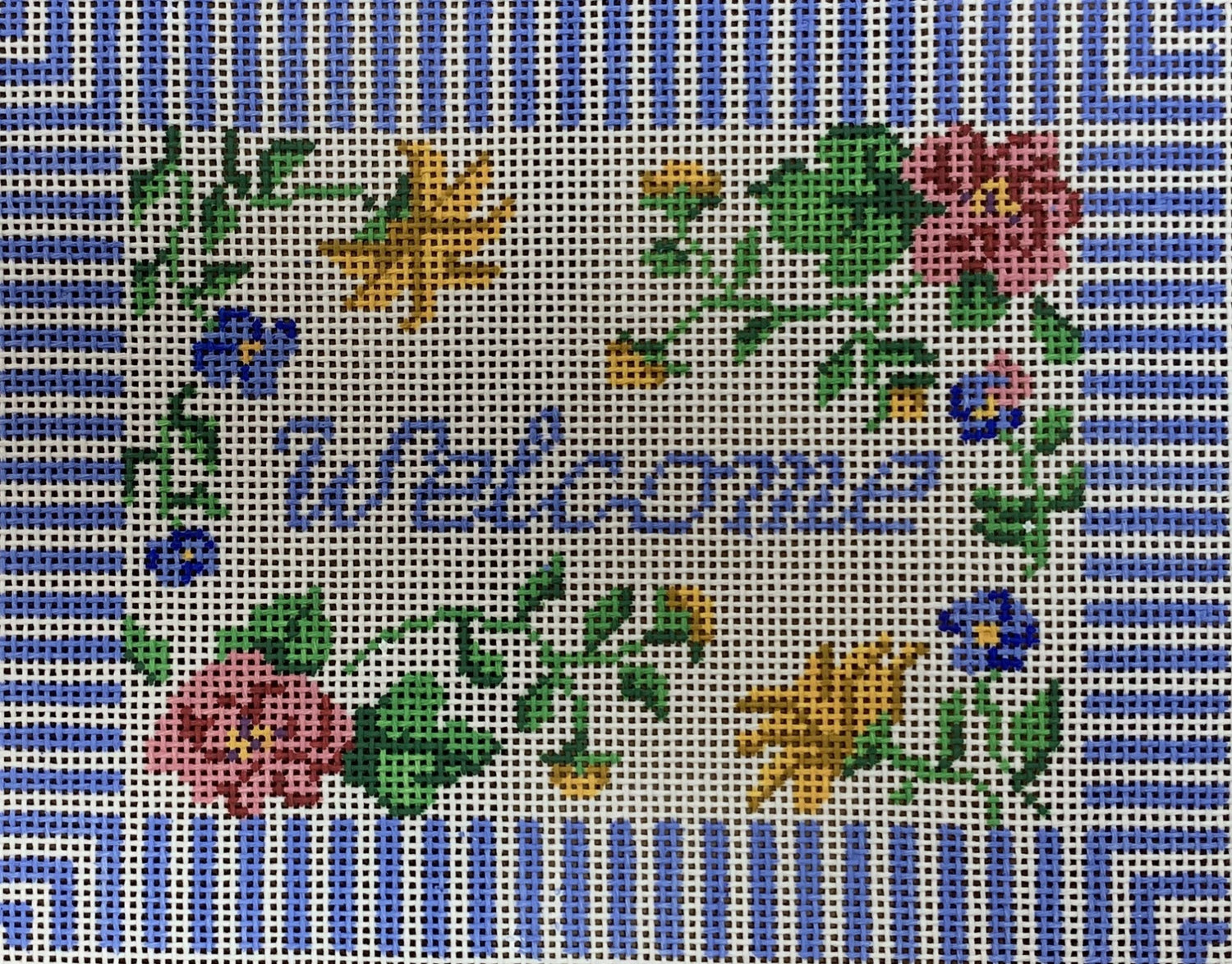 Blue Floral Welcome