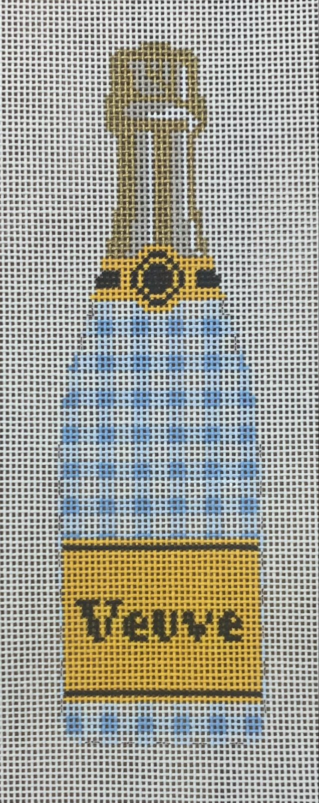 Veuve Bottle - Blue Gingham
