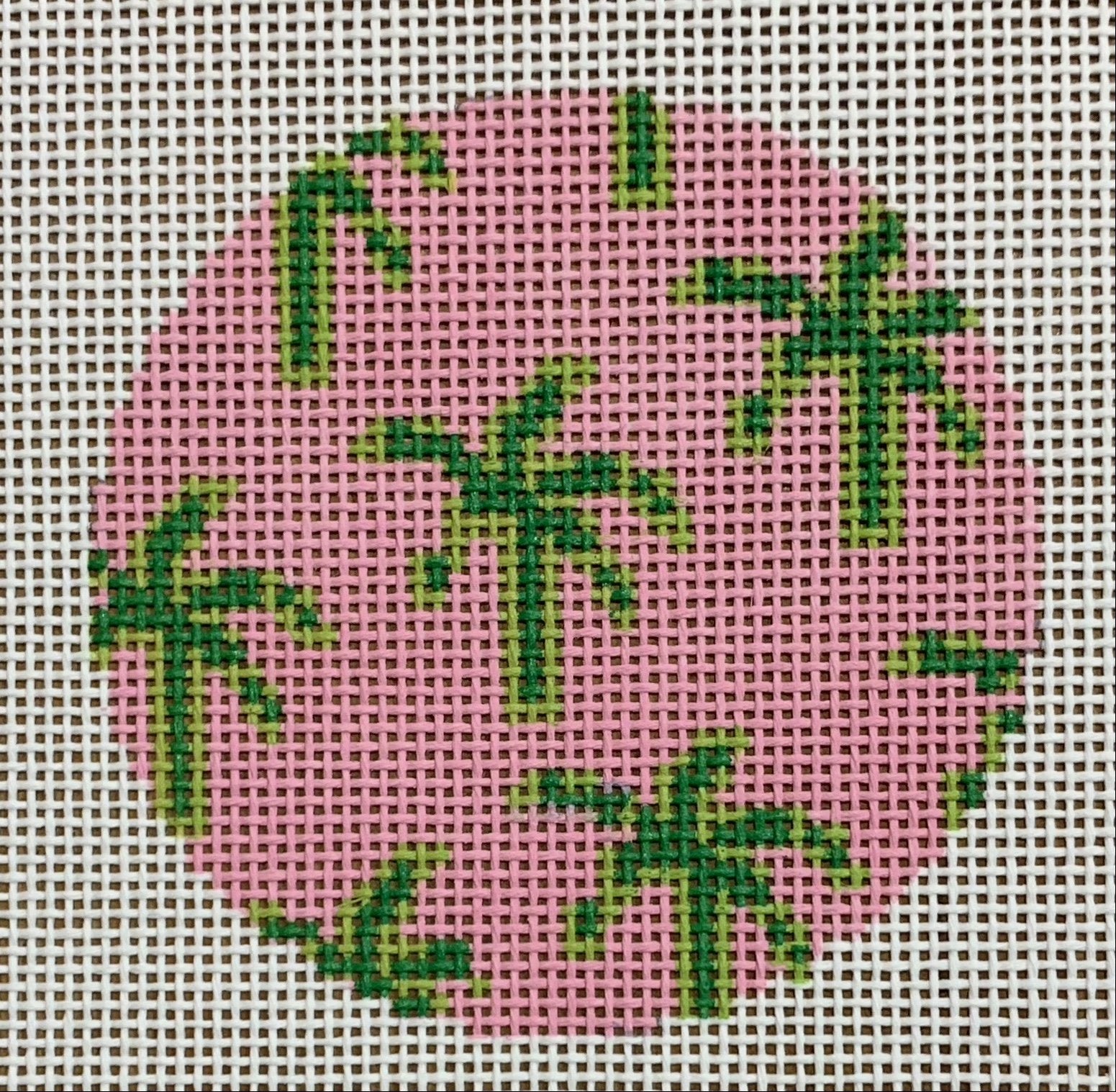 Palm Tree Round - Pink