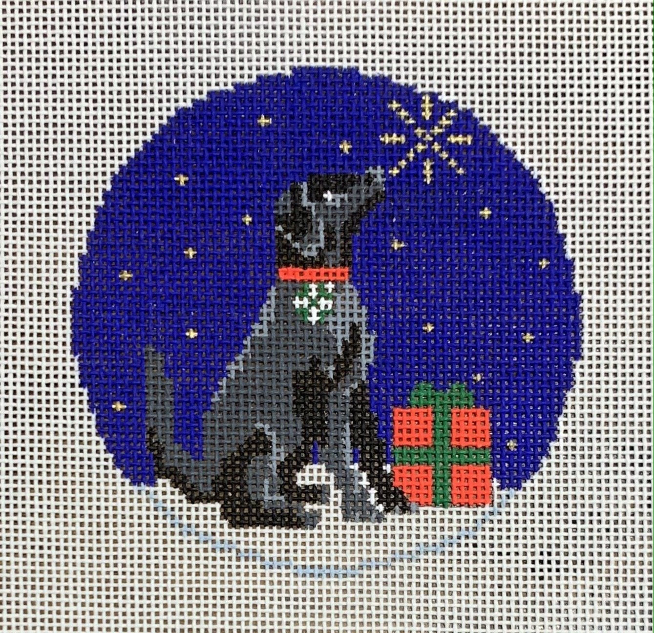 Midnight Black Labrador Round