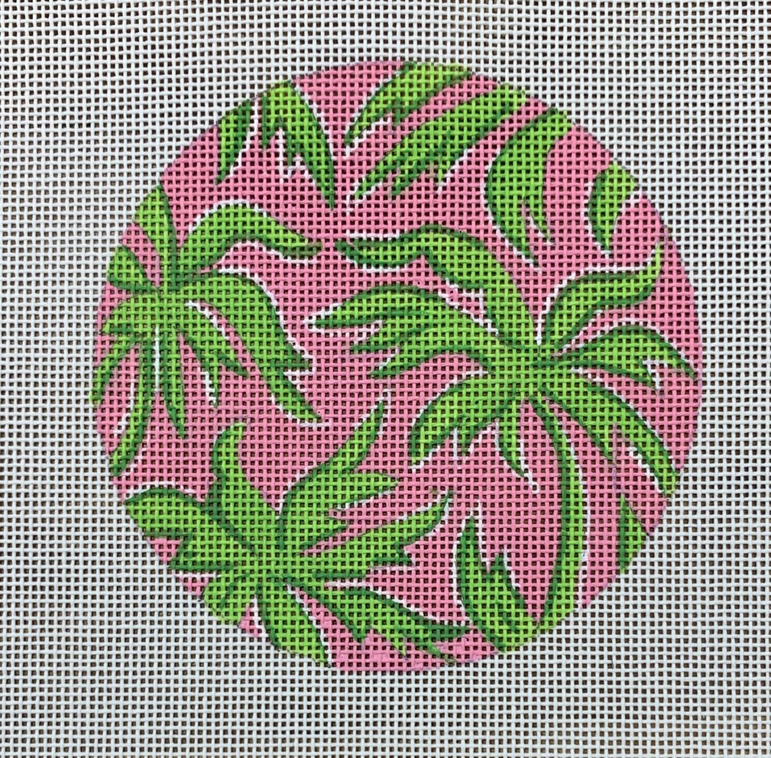 Palm Trees Pink Round Insert