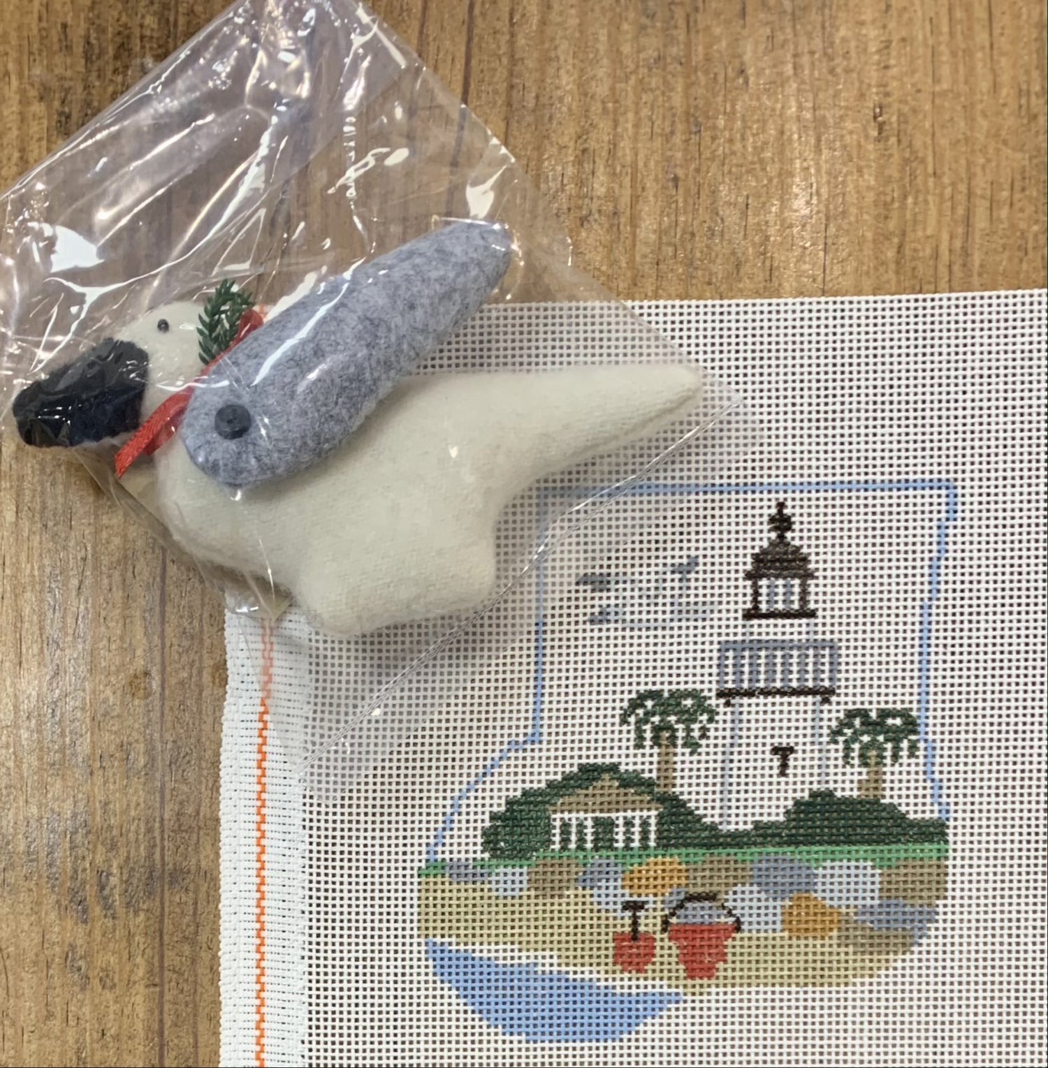 St. Simons Lighthouse Sock w/Seagull