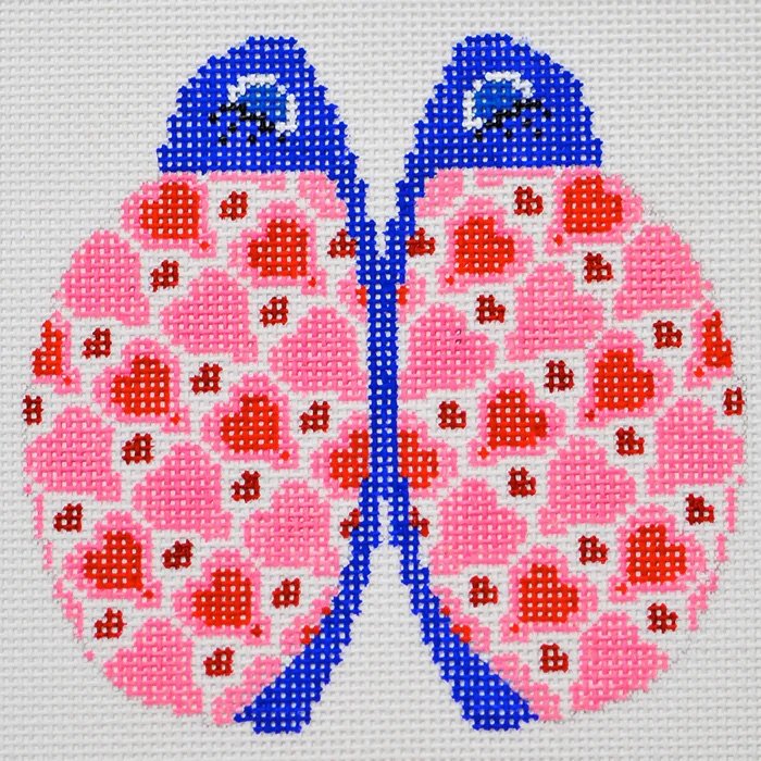 Lady Bug Bean Bag - Pink and Red Hearts