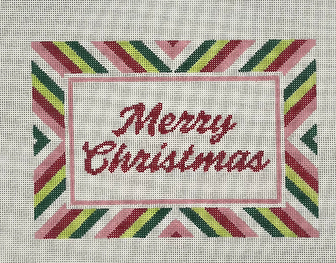 Merry Christmas Striped Tray