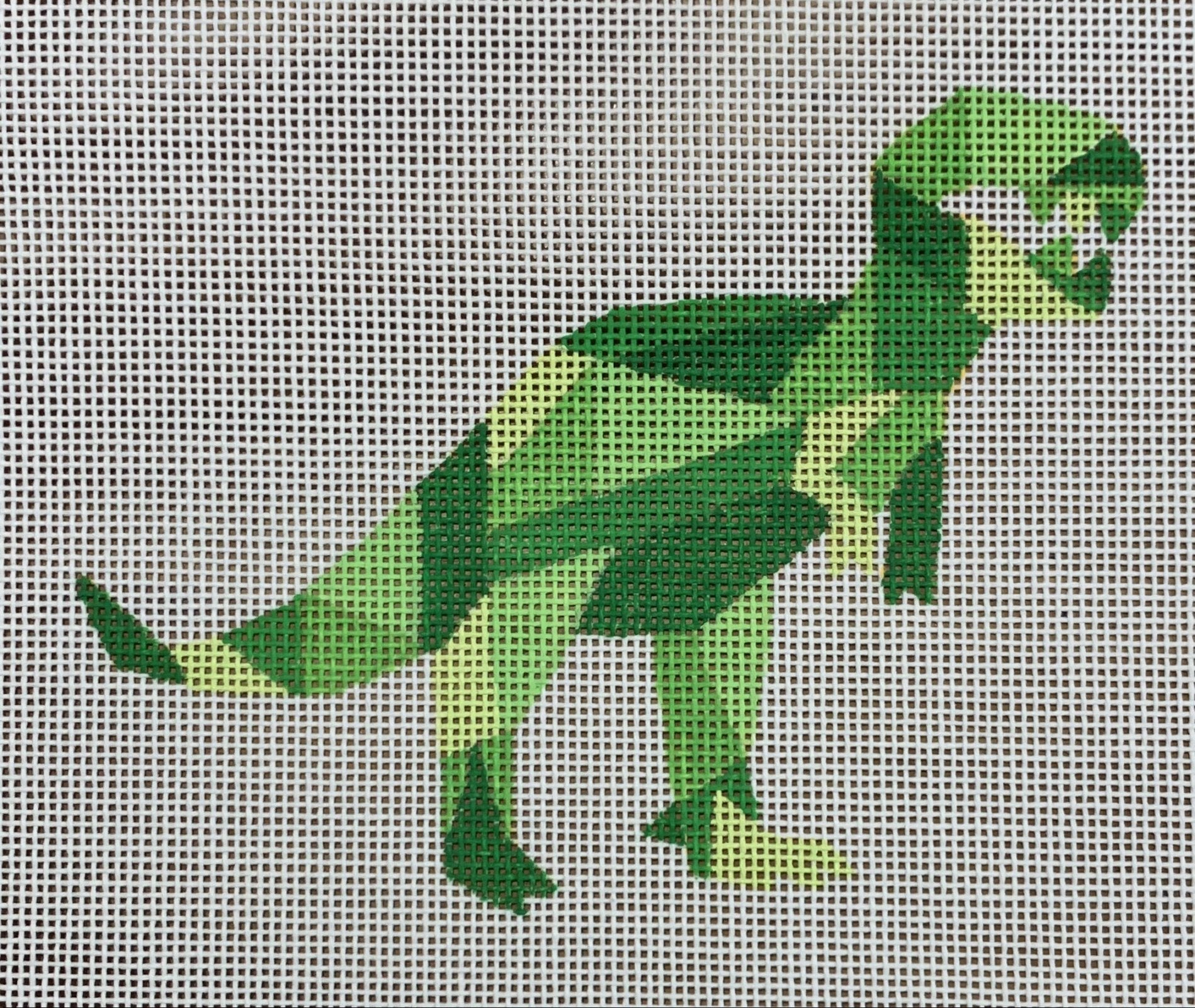 Green Geometric Dinosaur