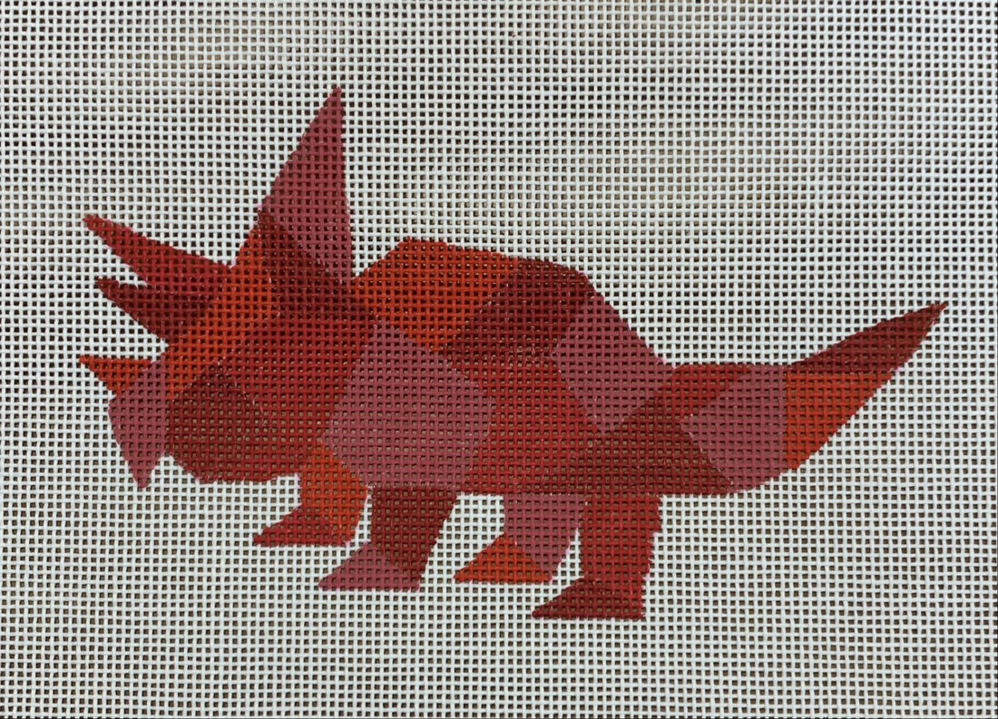 Red Geometric Dinosaur