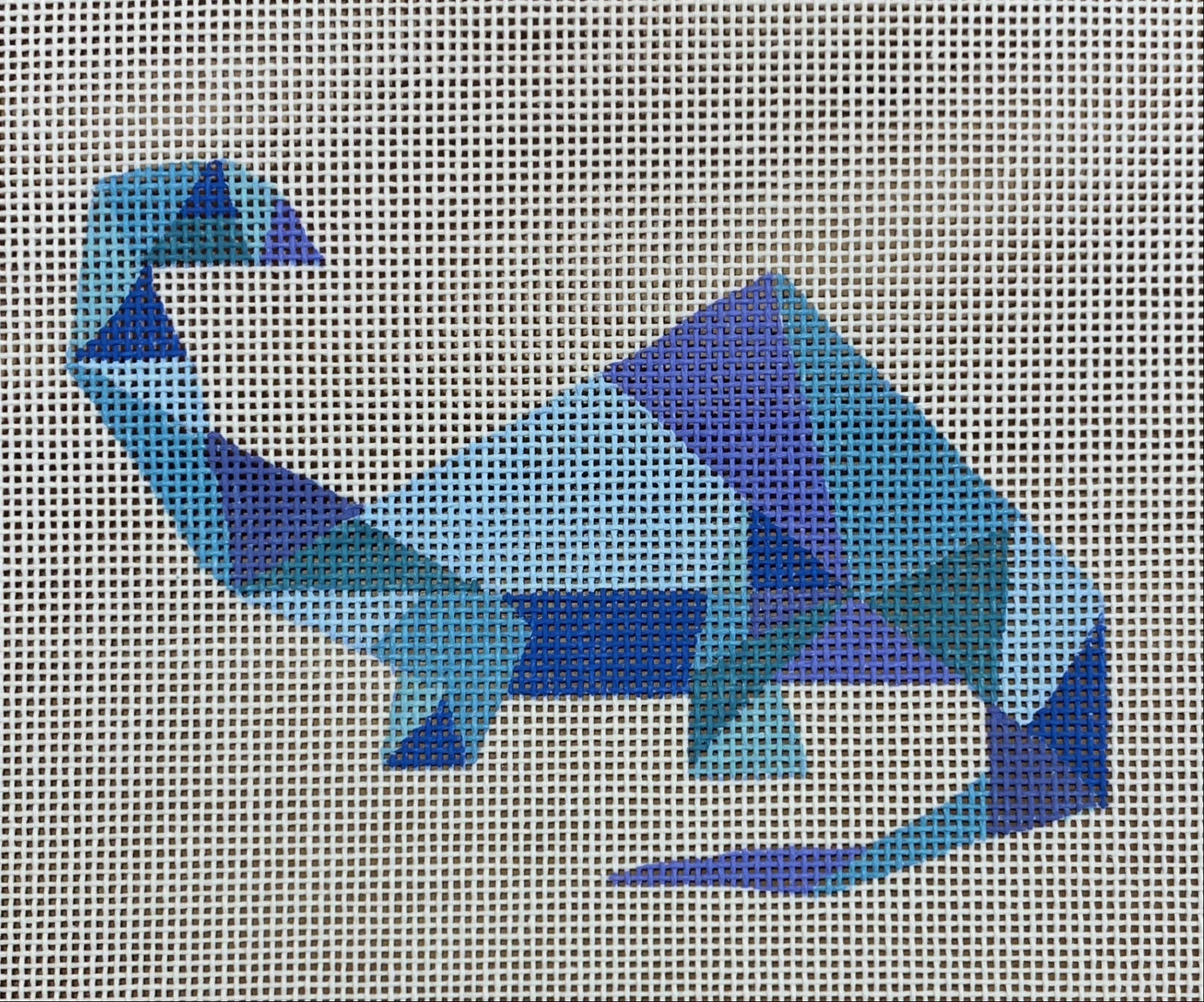 Blue Geometric Dinosaur