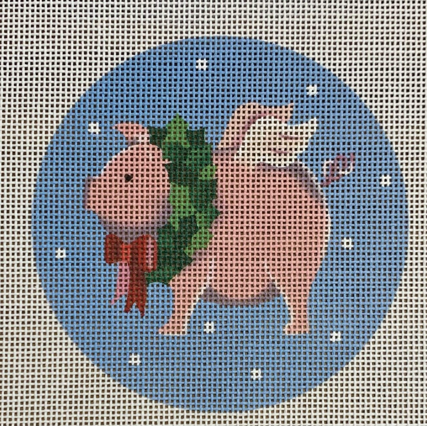 Flying Pig with Wreath