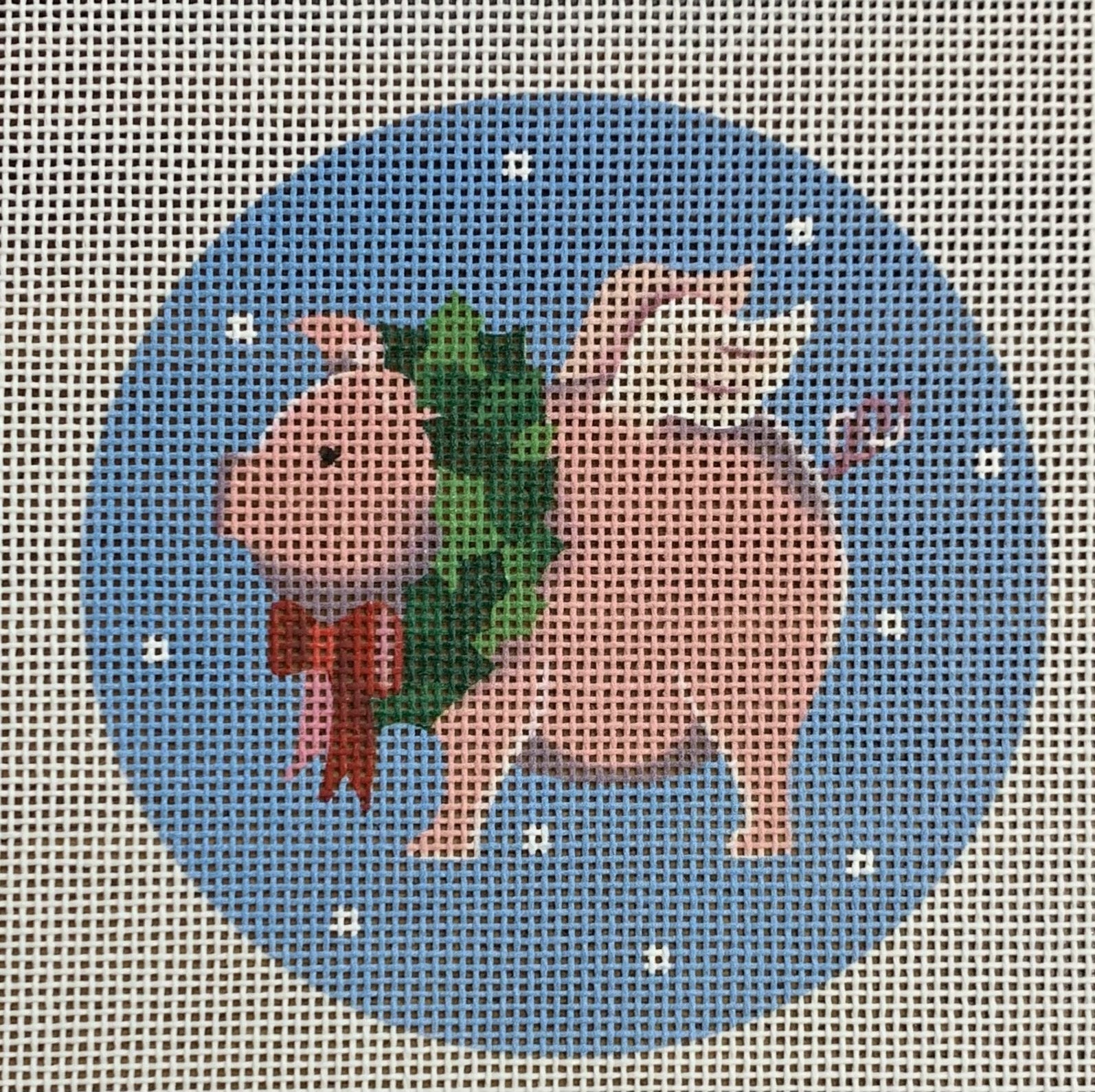 Flying Pig with Wreath